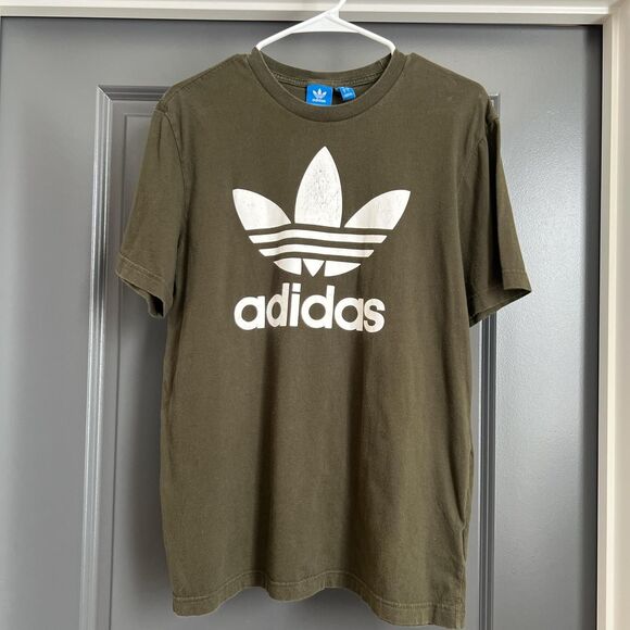 adidas Other - Adidas olive green short sleeve boxy fit tee Size L
